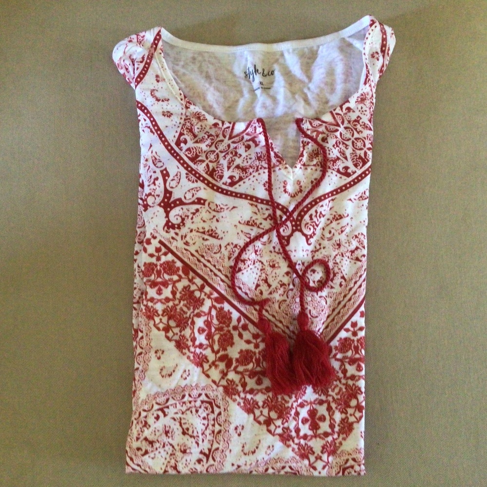 style & co short sleeve tunic nwot